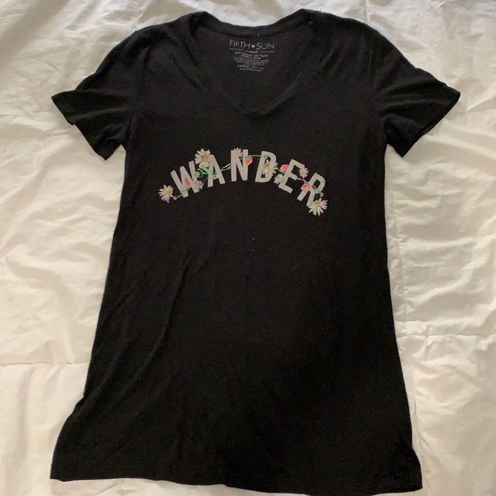 Black v neck t shirt
